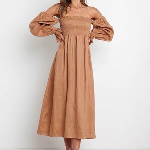 Petal and Pup Domencia Tan Dress